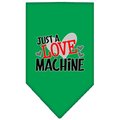 Mirage Pet Products Love Machine Screen Print BandanaEmerald Green Small 66-441 SMEG